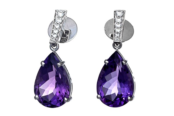 Picture of Earrings Amethyst Pear