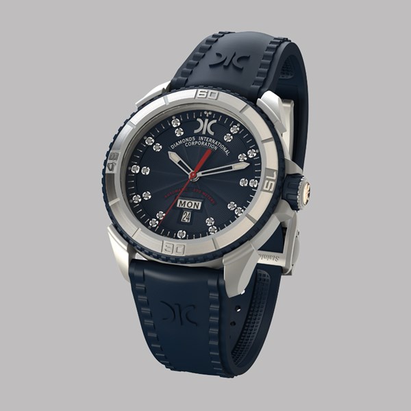 Picture of Diamantové hodinky 9280-AB-BU-Rubber