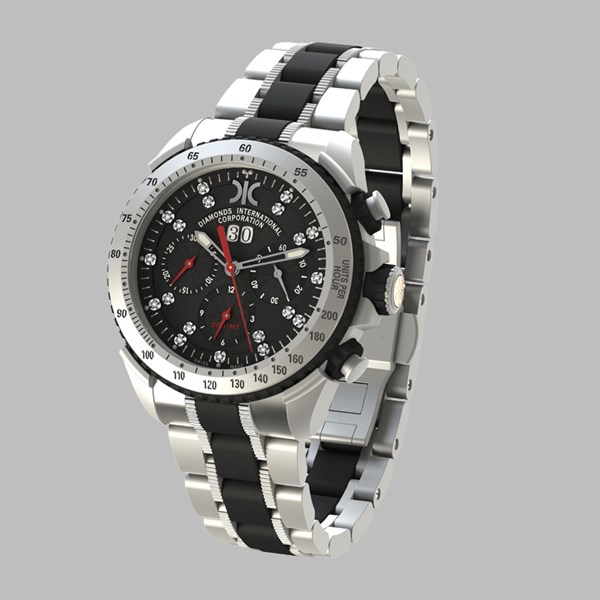 Picture of Diamantové hodinky 9288-AN-NR-Steel + Rubber