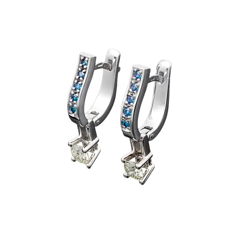 Picture of Lift Earrings Blue 18 kt