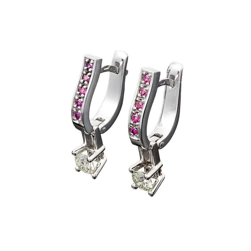 Picture of Lift Earrings Red 18 kt